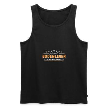 Bodenleger mit Leidenschaft Mosaikleger - Männer Premium Bio Tank Top - Schwarz - Vorne - Michal (187cm)