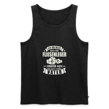 Fliesenleger Vater Papa Vatertag Mosaikleger - Männer Premium Bio Tank Top - Schwarz - Vorne - Michal (187cm)