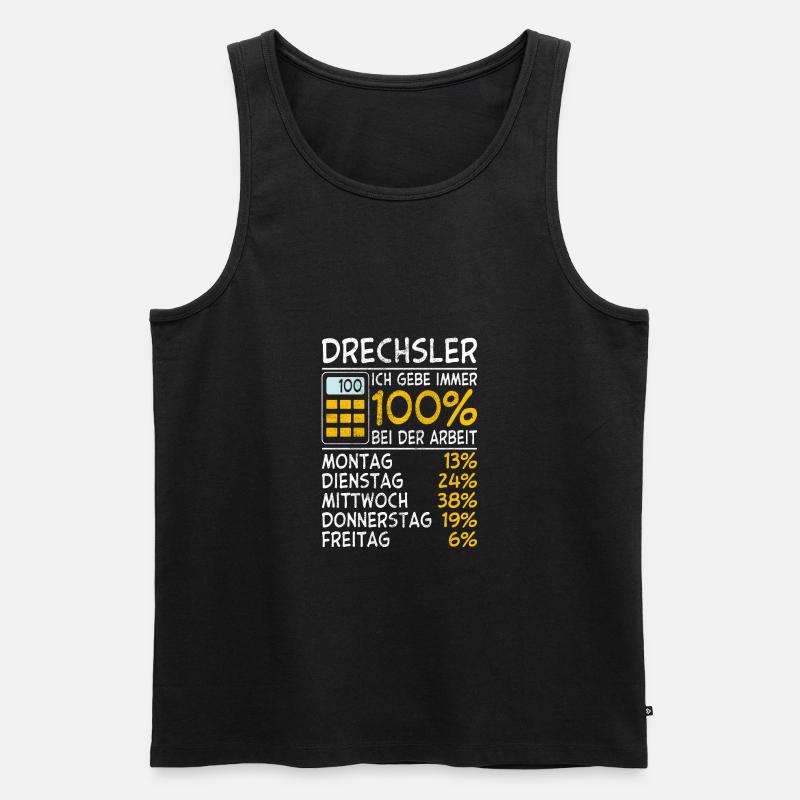 Drechsler Immer 100% - Männer Premium Bio Tank Top - Schwarz