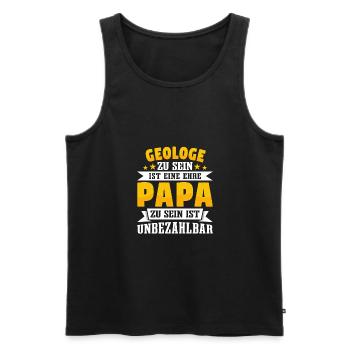 Geologe - Männer Premium Bio Tank Top - Schwarz - Vorne - Michal (187cm)
