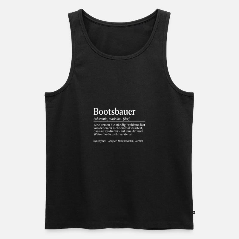 Bootsbauer Definition Duden Schiffsbauer - Männer Premium Bio Tank Top - Schwarz