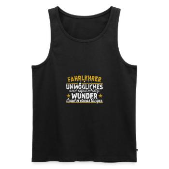 Fahrlehrer - Männer Premium Bio Tank Top - Schwarz - Vorne - AI Model Male 178 light (178cm)