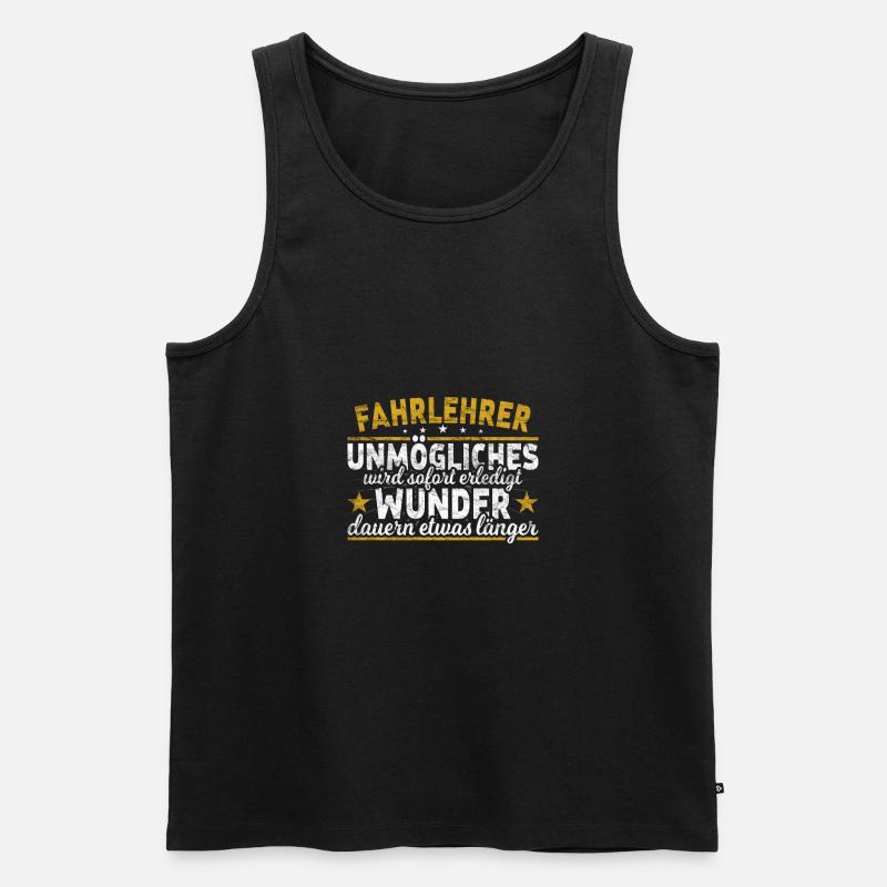 Fahrlehrer - Männer Premium Bio Tank Top - Schwarz