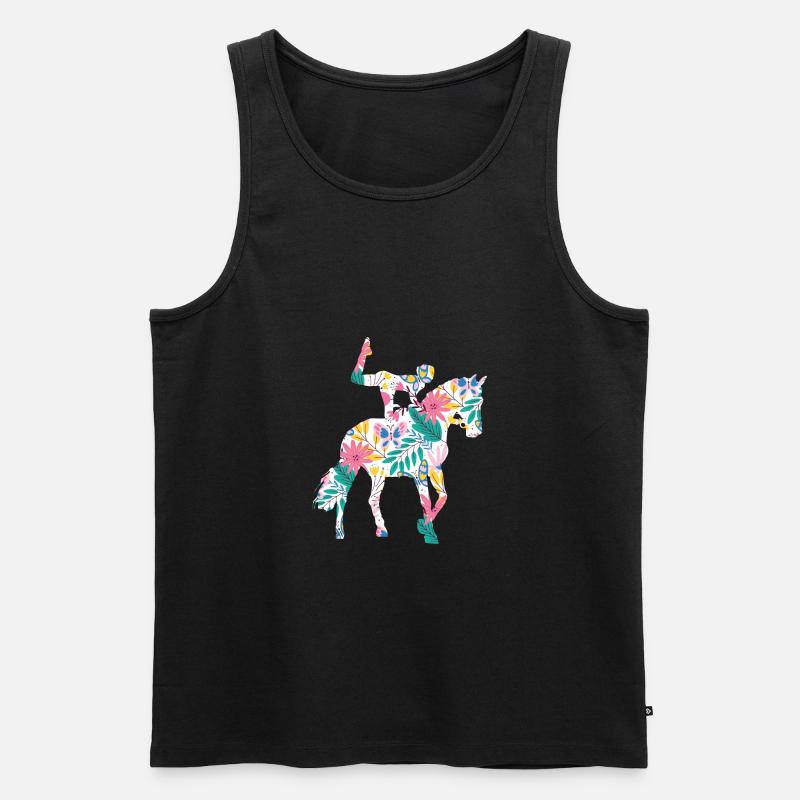 Voltigieren Volti Voltigier Pferde Pferdemädchen - Männer Premium Bio Tank Top - Schwarz