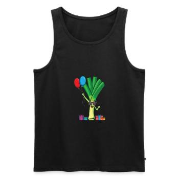 Leek - Men's Premium Organic Tank Top - black - Front - AI Model Male 178 light (178cm)