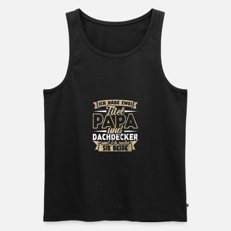 Dachdecker - Männer Premium Bio Tank Top - Schwarz