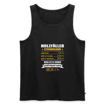 Holzfäller - Männer Premium Bio Tank Top - Schwarz - Vorne - Michal (187cm)