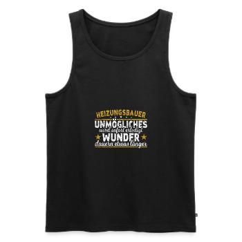 Heizungsbauer - Männer Premium Bio Tank Top - Schwarz - Vorne - AI Model Male 178 light (178cm)