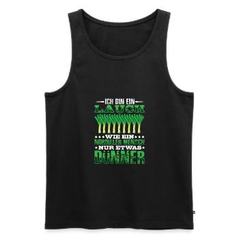 Lauch Kostüm Bodybuilding Satire Gym Jga - Männer Premium Bio Tank Top - Schwarz - Vorne - Michal (187cm)