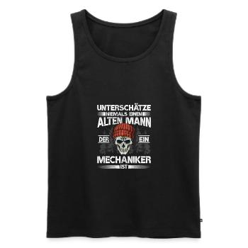 Mechaniker Alter mann KFZ-Mechaniker - Männer Premium Bio Tank Top - Schwarz - Vorne - Michal (187cm)