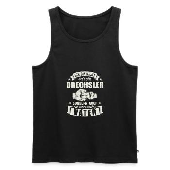 Drechsler - Männer Premium Bio Tank Top - Schwarz - Vorne - Michal (187cm)