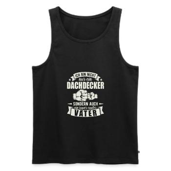 Dachdecker - Männer Premium Bio Tank Top - Schwarz - Vorne - Michal (187cm)