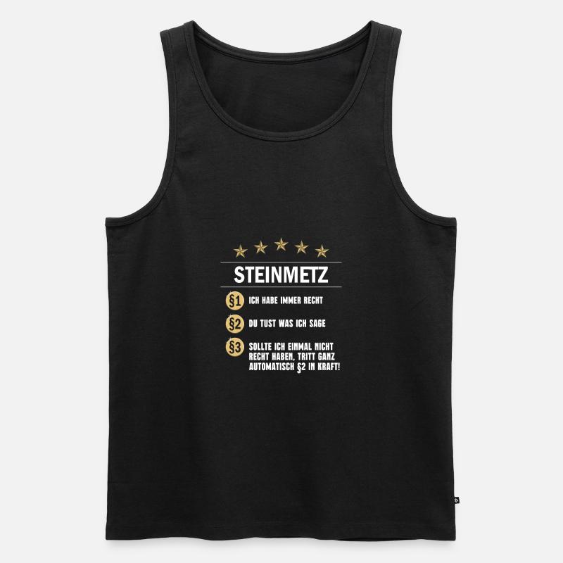 Steinmetz Paragraph - Männer Premium Bio Tank Top - Schwarz