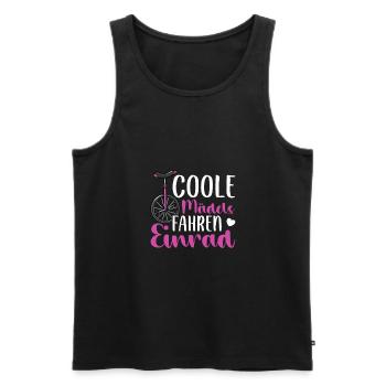 Coole Mädels fahren Einrad - Männer Premium Bio Tank Top - Schwarz - Vorne - Michal (187cm)