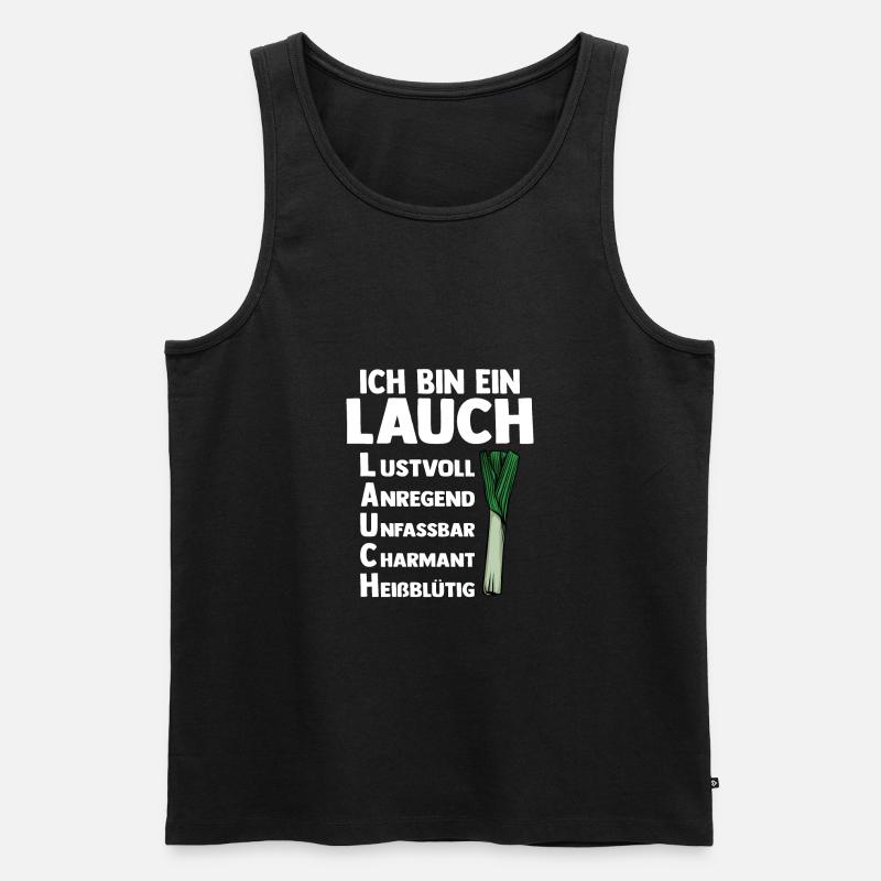 Lauch - Männer Premium Bio Tank Top - Schwarz