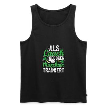 Lauch - Männer Premium Bio Tank Top - Schwarz - Vorne - Michal (187cm)