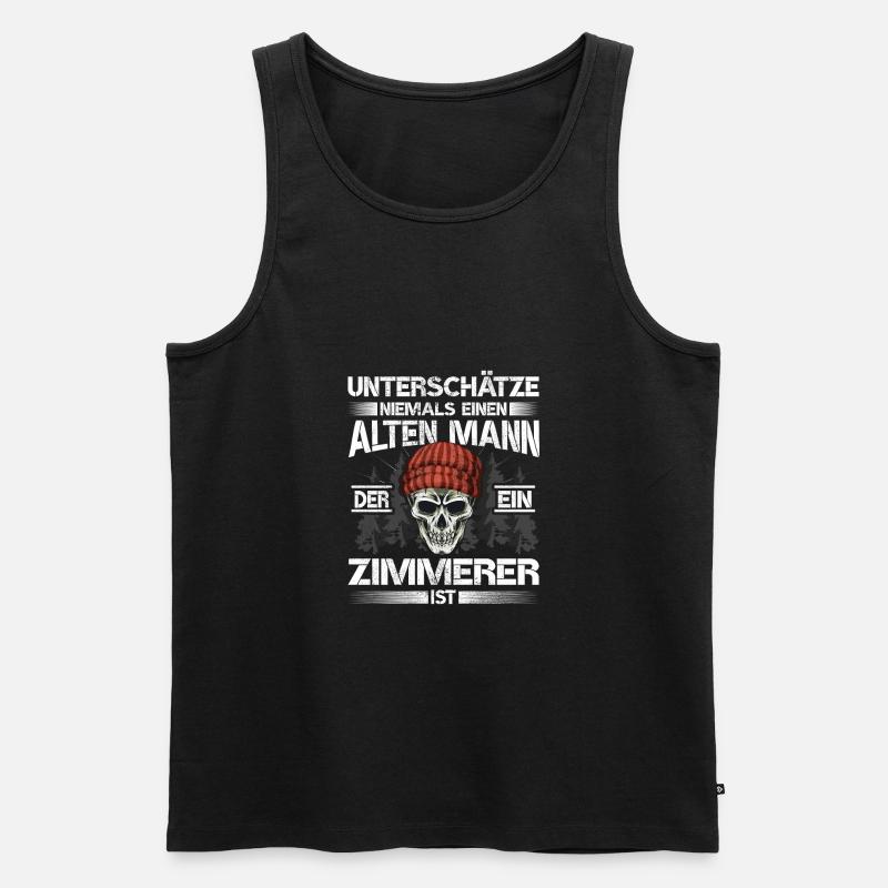 Zimmerer - Männer Premium Bio Tank Top - Schwarz