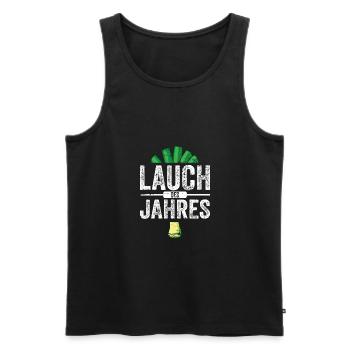 Lauch Kostüm Bodybuilding Satire Gym Jga - Männer Premium Bio Tank Top - Schwarz - Vorne - Michal (187cm)