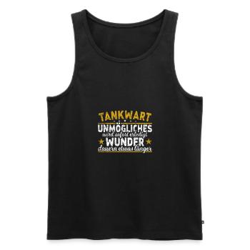 Tankwart Unmögliches sofort Wunder Tankstelle - Männer Premium Bio Tank Top - Schwarz - Vorne - AI Model Male 178 light (178cm)
