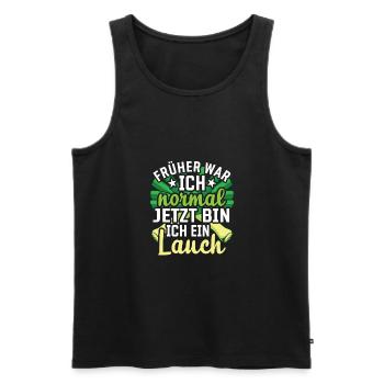 Lauch Kostüm Bodybuilding Satire Gym Jga - Männer Premium Bio Tank Top - Schwarz - Vorne - Michal (187cm)