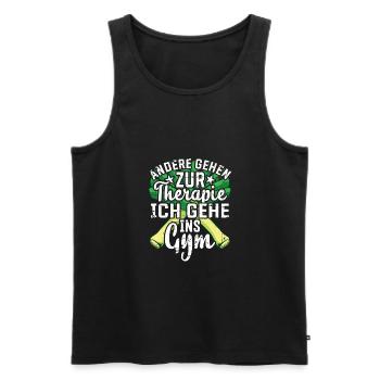 Lauch Kostüm Bodybuilding Satire Gym Jga - Männer Premium Bio Tank Top - Schwarz - Vorne - Michal (187cm)
