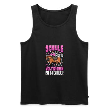 Voltigieren - Männer Premium Bio Tank Top - Schwarz - Vorne - AI Model Male 178 light (178cm)