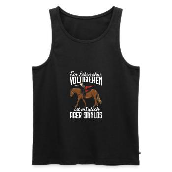 Voltigieren - Männer Premium Bio Tank Top - Schwarz - Vorne - AI Model Male 178 light (178cm)