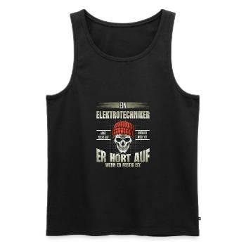 Elektrotechniker - Männer Premium Bio Tank Top - Schwarz - Vorne - AI Model Male 178 light (178cm)