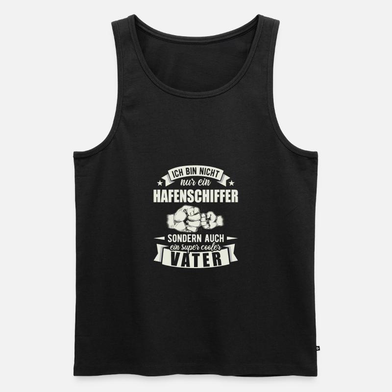 Hafenschiffer - Männer Premium Bio Tank Top - Schwarz