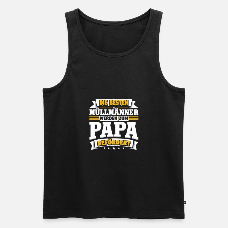 Müllmann - Männer Premium Bio Tank Top - Schwarz