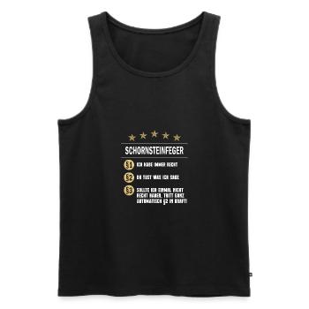 Schornsteinfeger Paragraph - Männer Premium Bio Tank Top - Schwarz - Vorne - Michal (187cm)