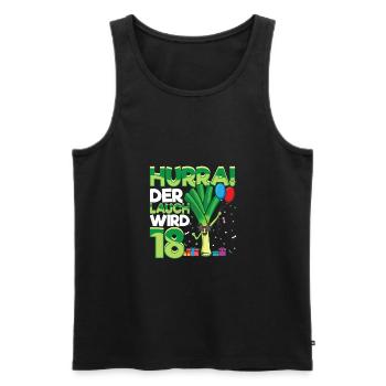 Lauch Kostüm Bodybuilding Satire Gym Jga - Männer Premium Bio Tank Top - Schwarz - Vorne - Michal (187cm)