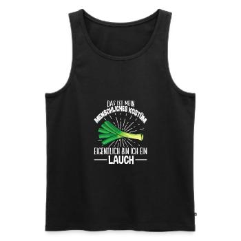 Lauch Kostüm Bodybuilding Satire Gym Jga - Männer Premium Bio Tank Top - Schwarz - Vorne - Michal (187cm)