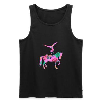Voltigieren - Männer Premium Bio Tank Top - Schwarz - Vorne - AI Model Male 178 light (178cm)