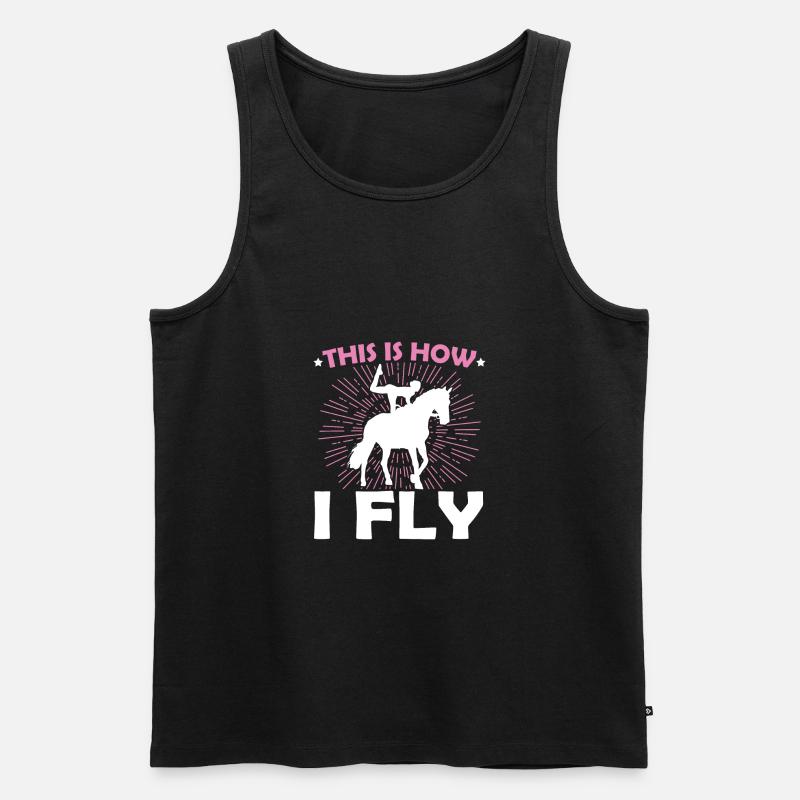 Voltigieren Volti Voltigier Pferde Pferdemädchen - Männer Premium Bio Tank Top - Schwarz