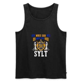 I just have to go to Sylt - Men's Premium Organic Tank Top - black - Front - AI Model Male 178 light (178cm)