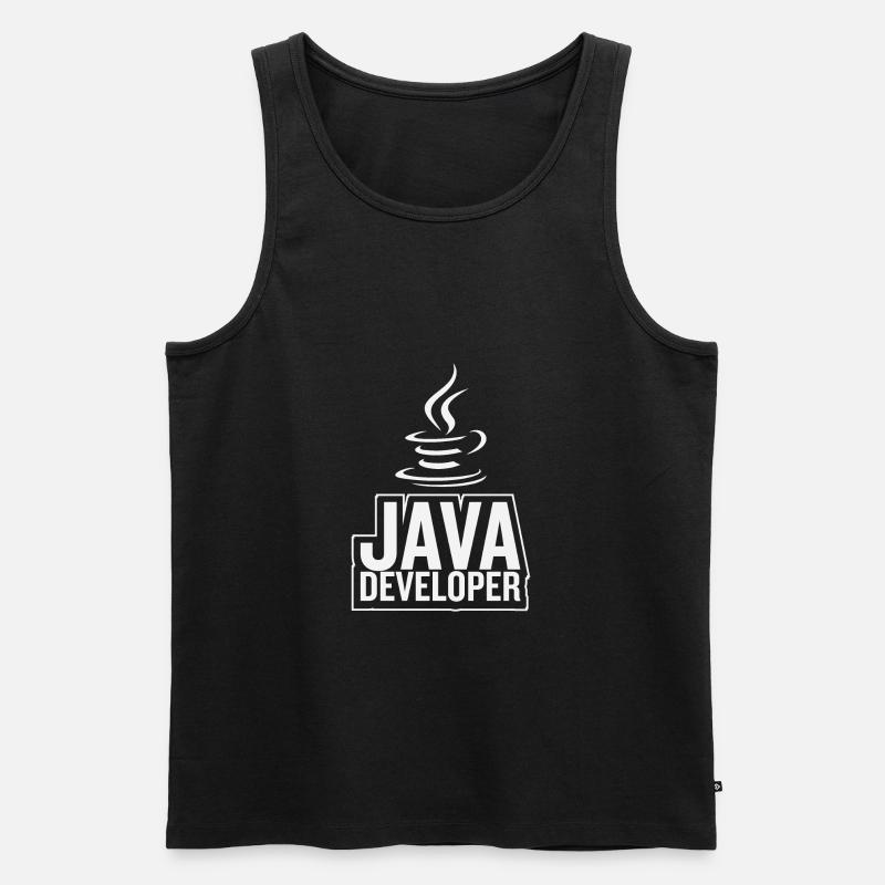 Café Java Developer Coffee - Débardeur bio Premium Homme - noir