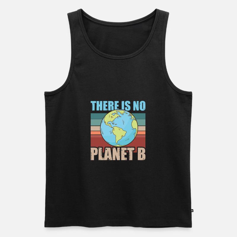 There is no Planet B - Männer Premium Bio Tank Top - Schwarz