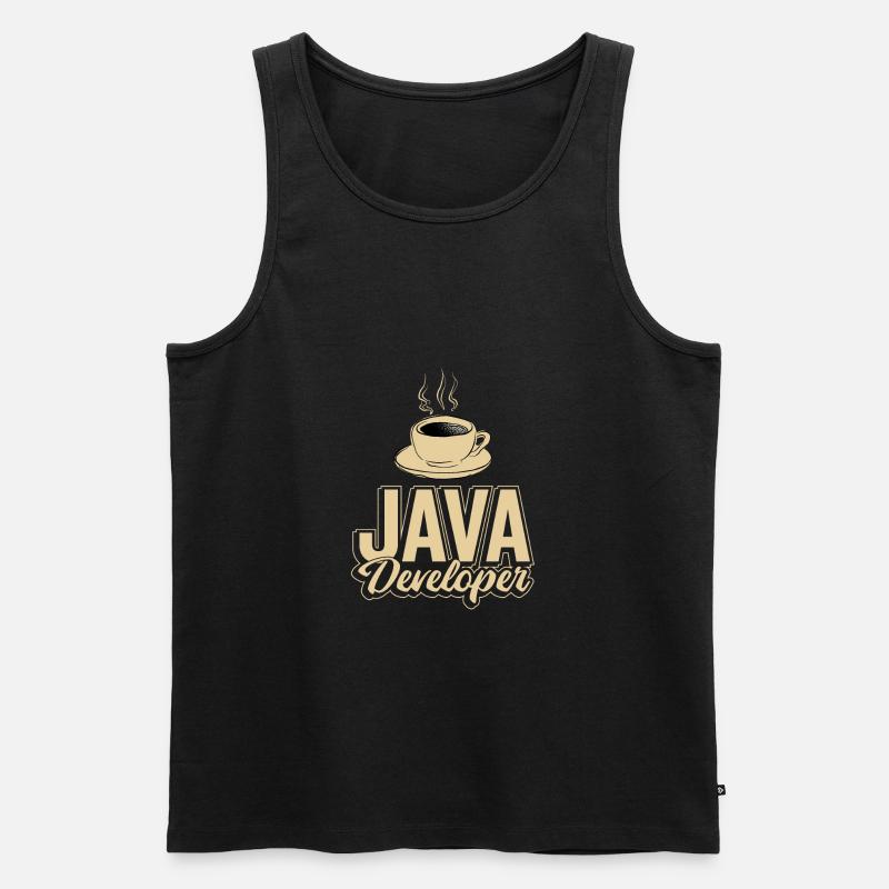 Java Developer Coffee Kaffee - Men's Premium Organic Tank Top - black