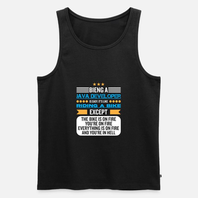 Java Developer - Débardeur bio Premium Homme - noir