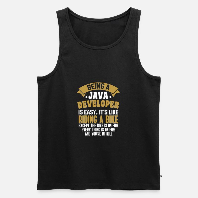 Java Developer - Men's Premium Organic Tank Top - black