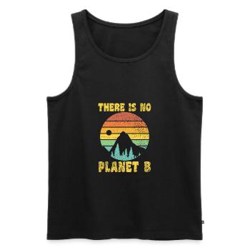 THERE IS NO PLANET B - Männer Premium Bio Tank Top - Schwarz - Vorne - AI Model Male 178 light (178cm)