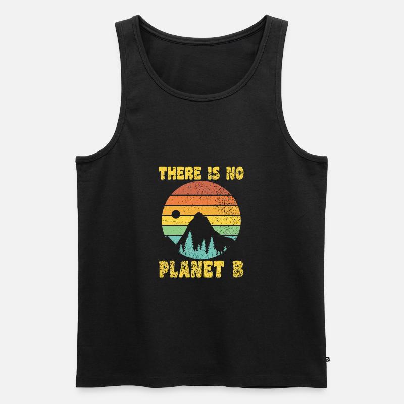 THERE IS NO PLANET B - Männer Premium Bio Tank Top - Schwarz