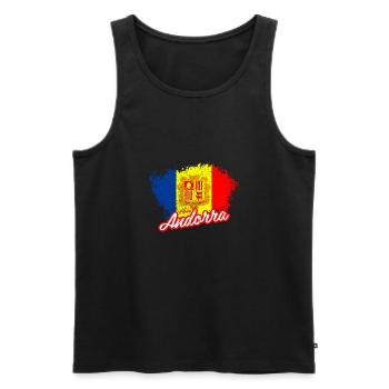 Ich liebe Andorra - Männer Premium Bio Tank Top - Schwarz - Vorne - AI Model Male 178 light (178cm)