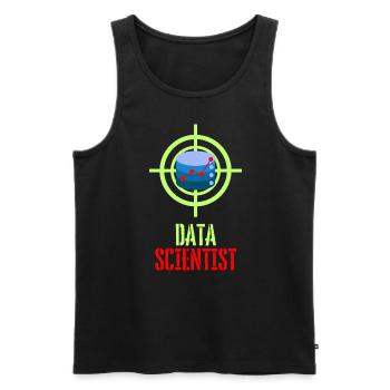 Data Hunter Lustige Datenbank - Männer Premium Bio Tank Top - Schwarz - Vorne - AI Model Male 178 light (178cm)