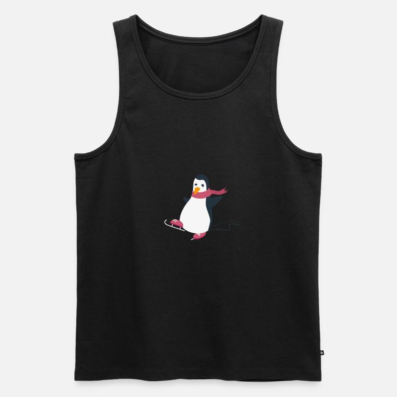 Pinguin - Männer Premium Bio Tank Top - Schwarz