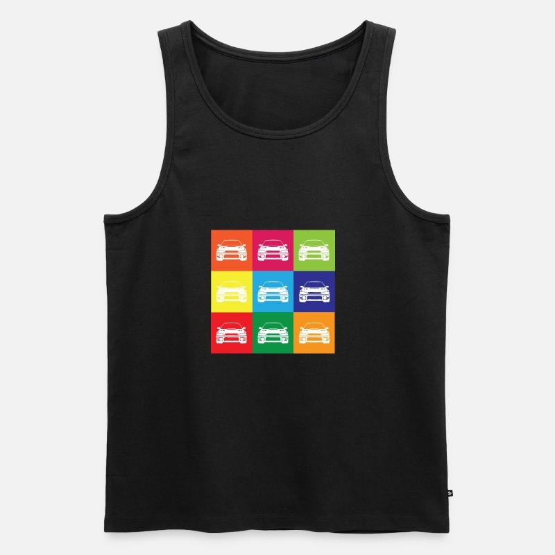 Multi Farbe Impreza - Männer Premium Bio Tank Top - Schwarz