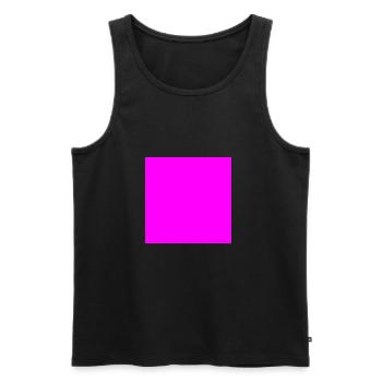 Square pink - Men's Premium Organic Tank Top - black - Front - AI Model Male 178 light (178cm)