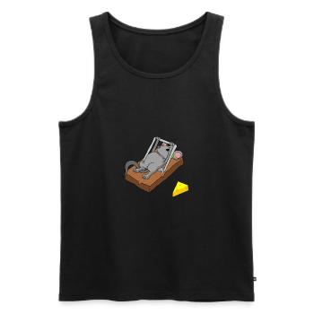 Mausefalle Maus Mouse Falle Mousetrap Mouse - Männer Premium Bio Tank Top - Schwarz - Vorne - AI Model Male 178 light (178cm)