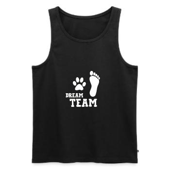 Dream Team drôle de chien T-shirt - Débardeur bio Premium Homme - noir - Devant - Michal (187cm)